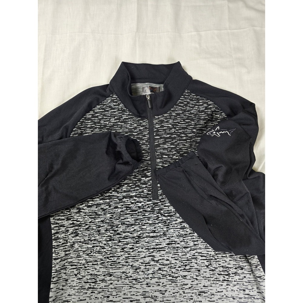 Greg Norman Pullover Mens Medium Gray Play Dry 1/4 Zip Golf Shirt Long Sleeve